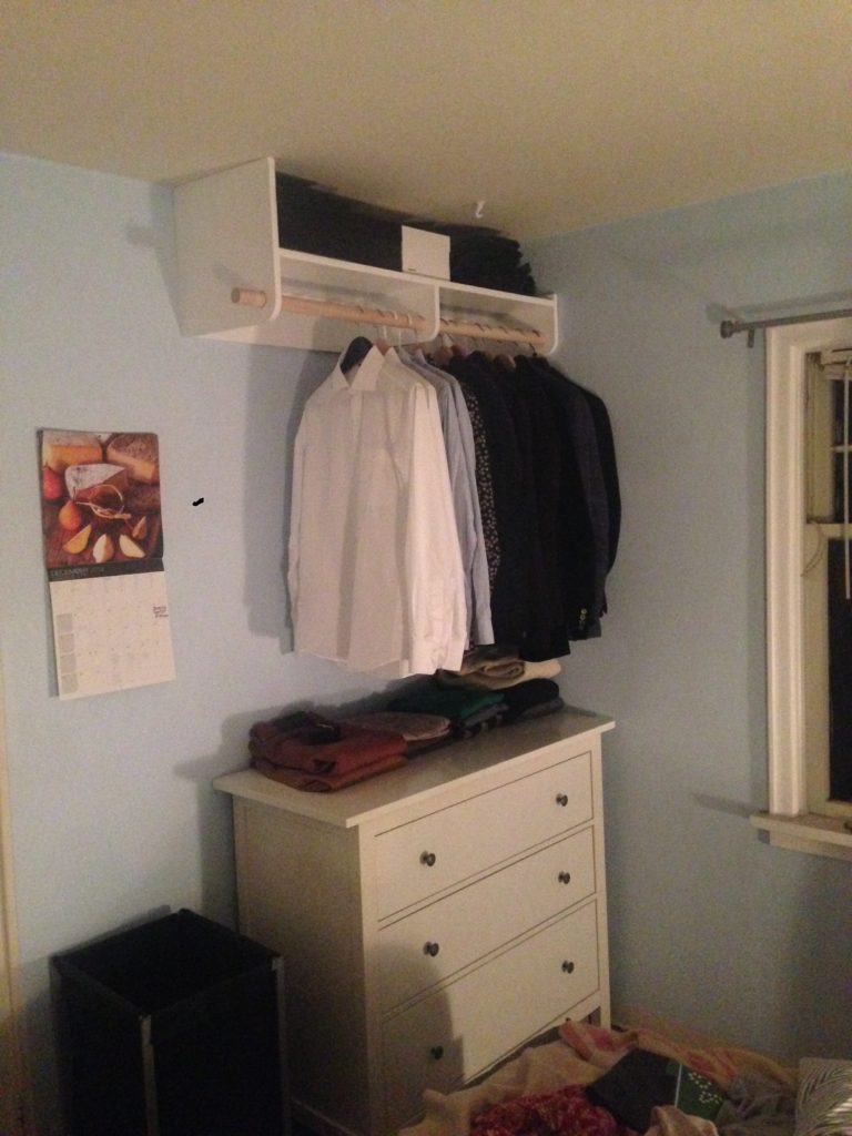 open wardrobe shelf